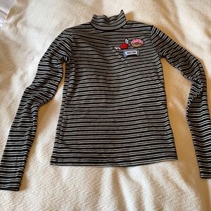 Zara patch turtleneck top